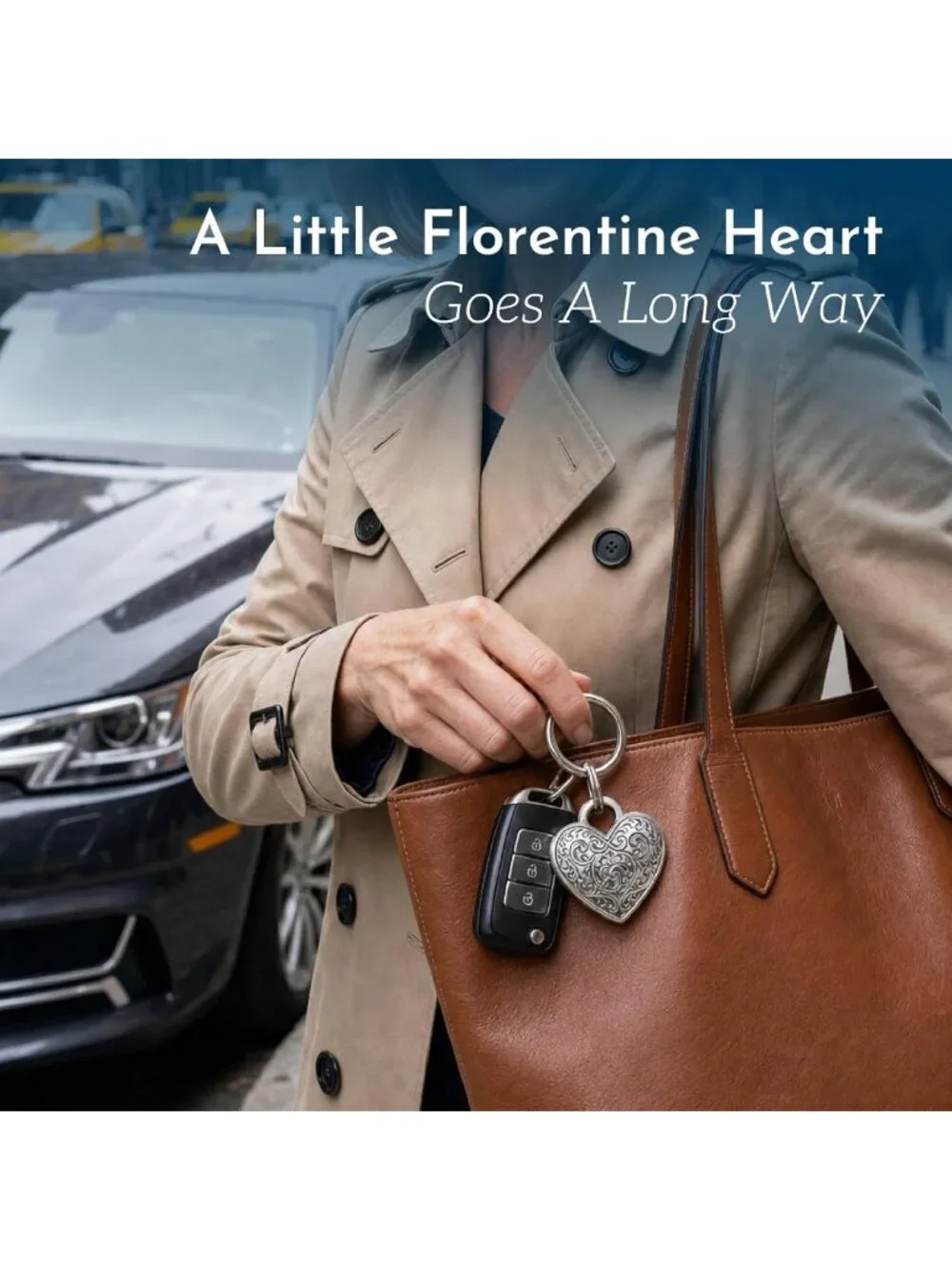Handcrafted Pewter Heart Keychain | Unique Gift, Stylish Keyring, Made in USA